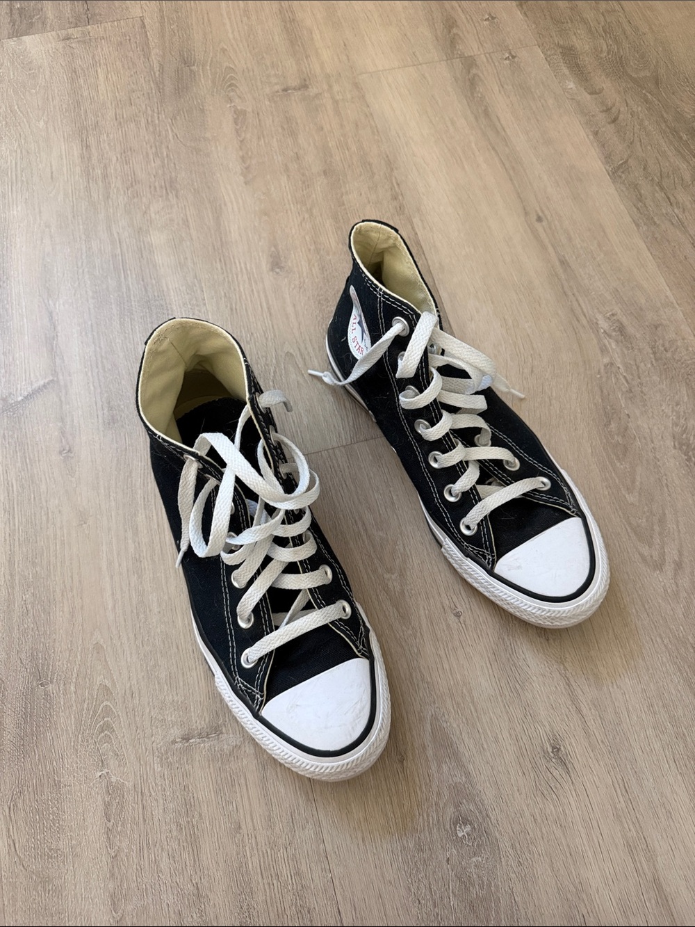 Black High-Top Canvas Sneakers